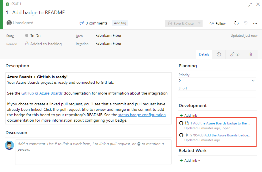 Screenshot shows the issue form for pull request opened in GitHub.