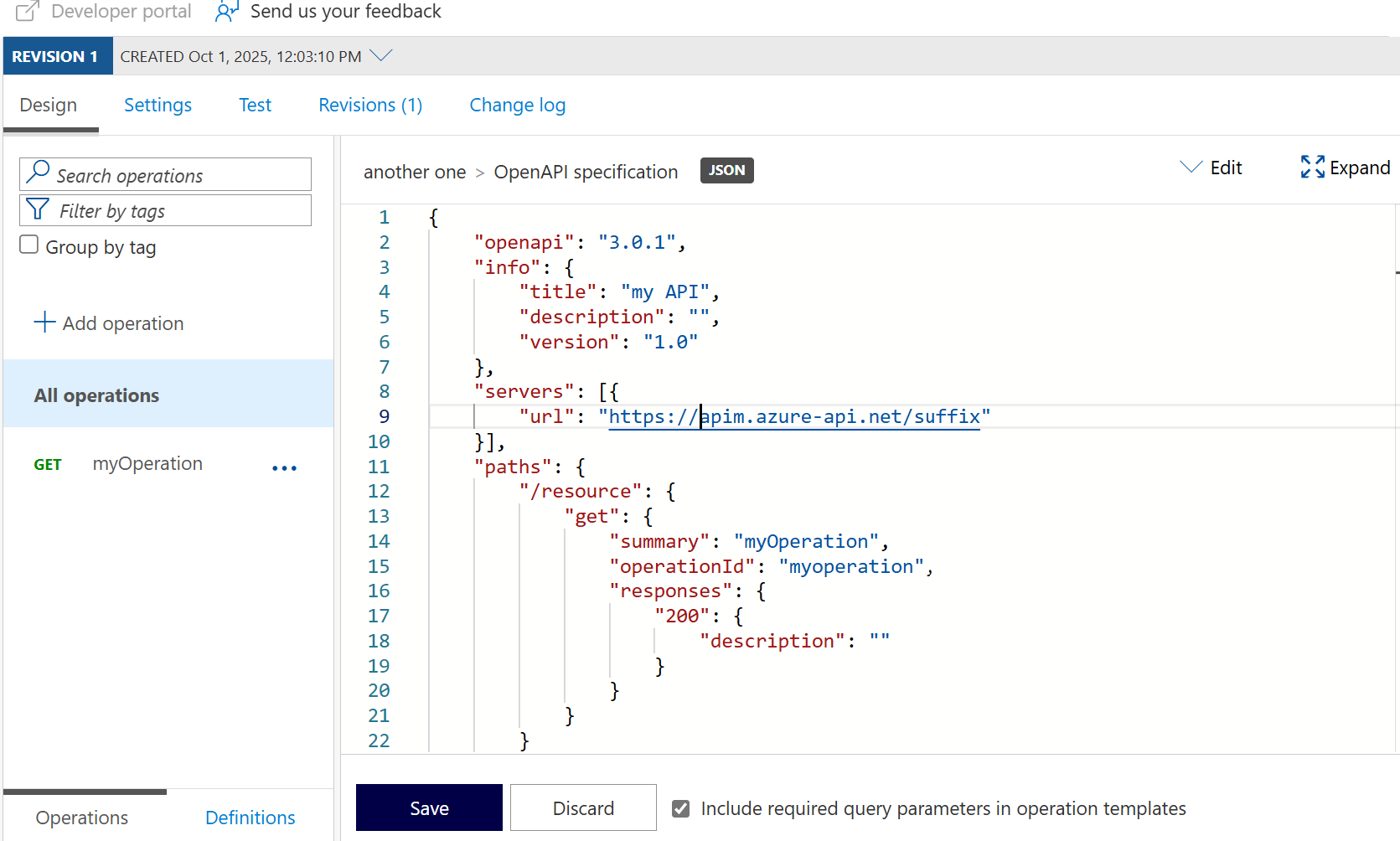 Screenshot, der das Swagger einer API zeigt.