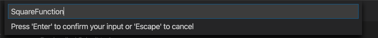 Geben Sie den Namen der CSharp-Funktion in VS-Code ein.