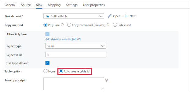 Automatische Erstellung aktivieren