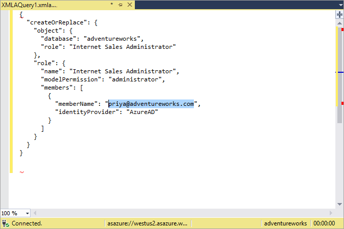 TMSL-Skript in XMLA-Abfrage
