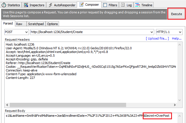 Screenshot der Registerkarte 