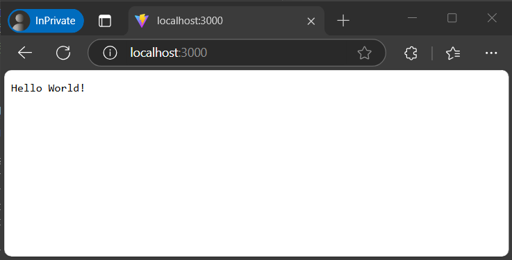 Screenshot des Browsers mit einer Nachricht.