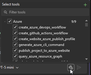 Screenshot des Chatbereichs mit der Schaltfläche 