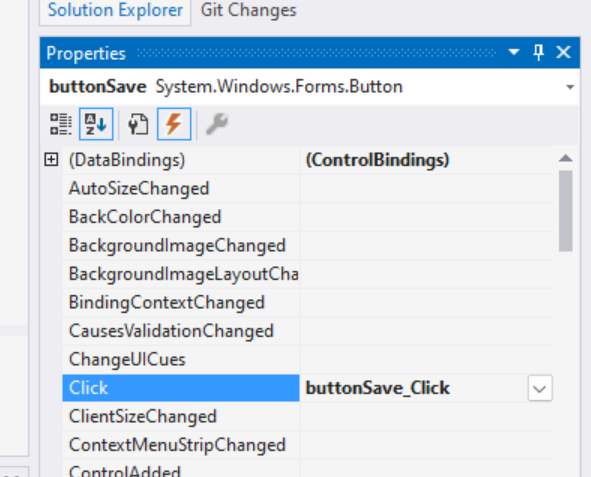 Fügen Sie das Klick-Ereignis für Speichern hinzu
