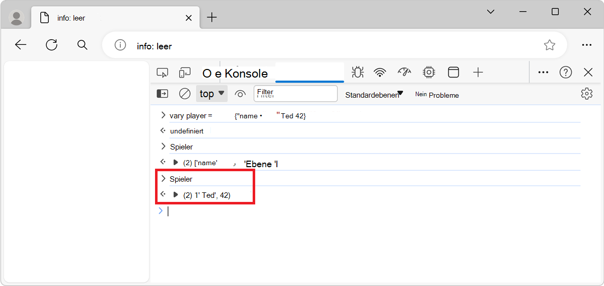 Das Ergebnis der values()-Funktion