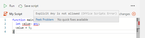 Ein Compilerfehler, der im Daraufzeigertext des Code-Editors angezeigt wird.