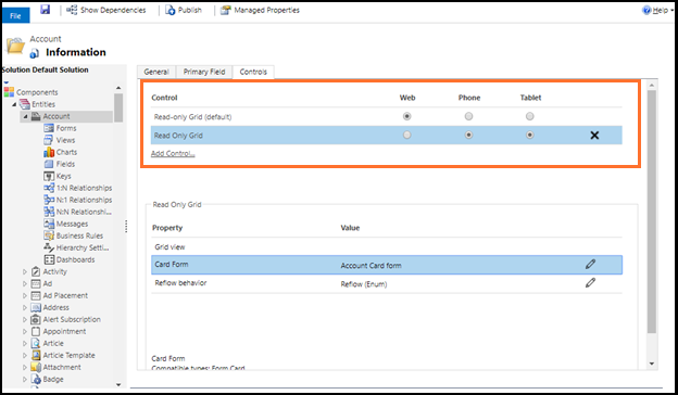 Wählen Sie den Gerätetyp aus.
