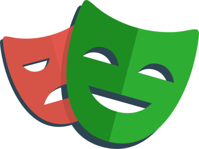 Screenshot des Playwright-Logos, das in Power Platform Playwright-Beispielen verwendet wird.