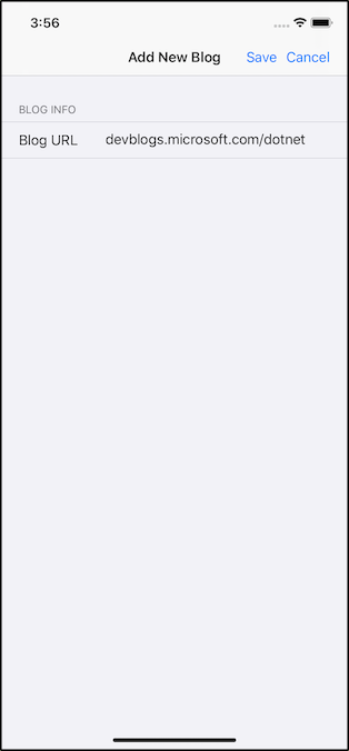 Screenshot der neuen Blogbearbeitungsseite