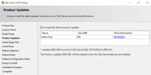 Screenshot mit den Ergebnissen.