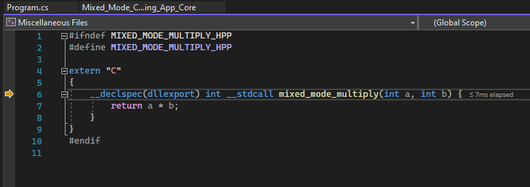 Wechseln in nativen Code