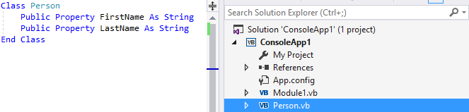 Screenshot des Inlineergebnisses - Visual Basic.