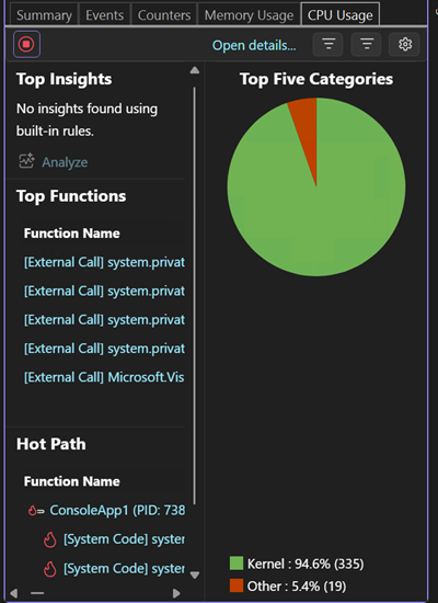 Screenshot der Registerkarte 