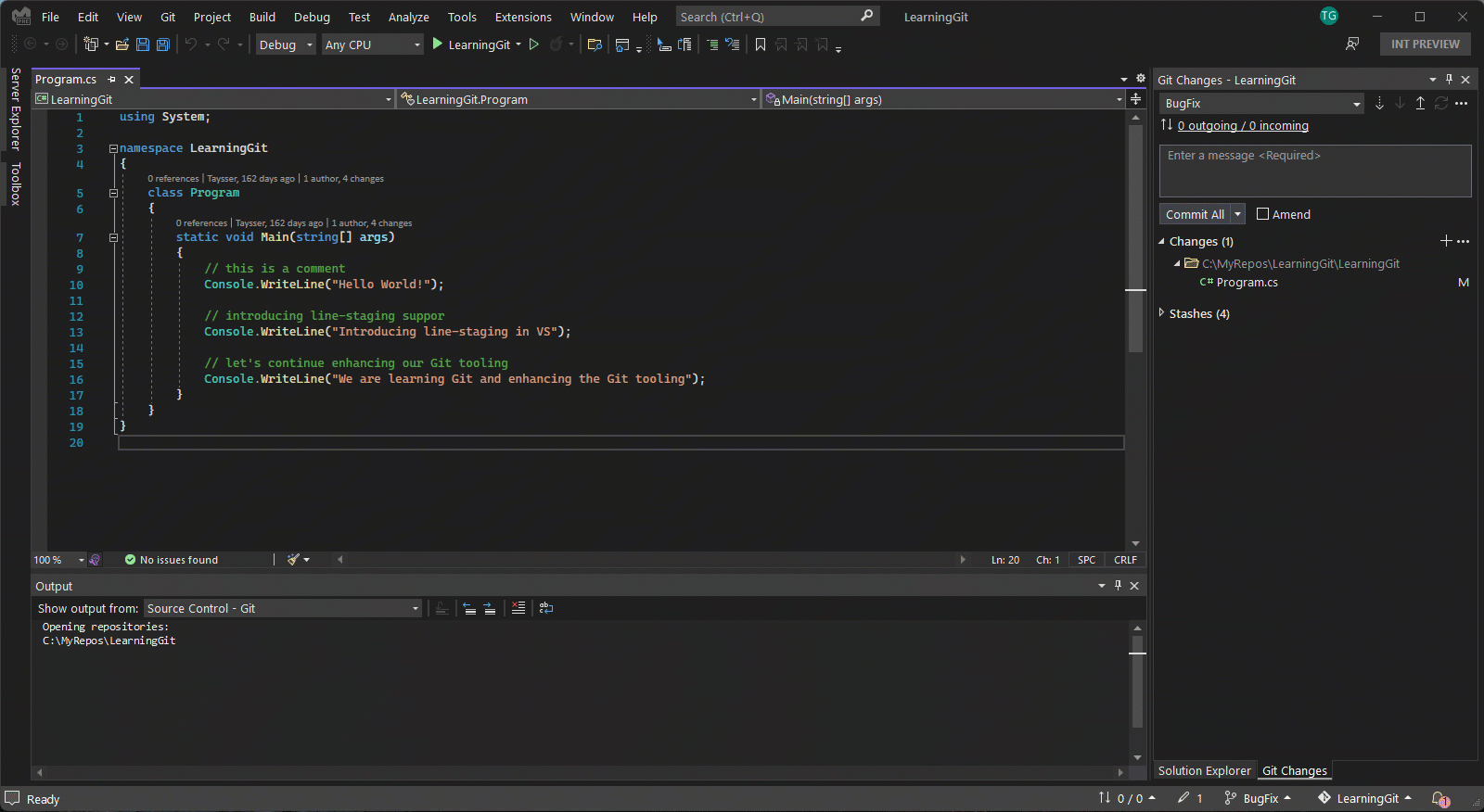 Animation, die die Einstiegspunkte des Verzweigungsvergleichs zeigt.
