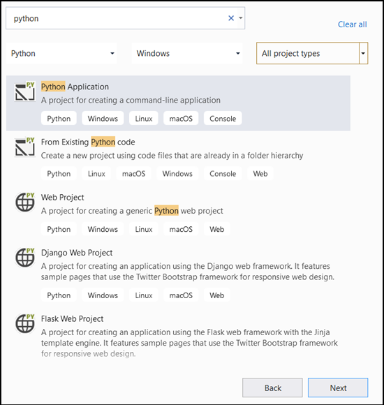 Erstellen einer neuen Python-App