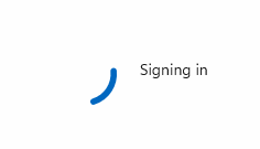 Beispiel für ein ProgressRing-Steuerelement im unbestimmten Modus
