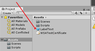 Screenshot: Erstellen eines Prefabs des LabelText-Objekts