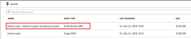 Screenshot des Verzeichnisses, das Ressourcen auflistet.