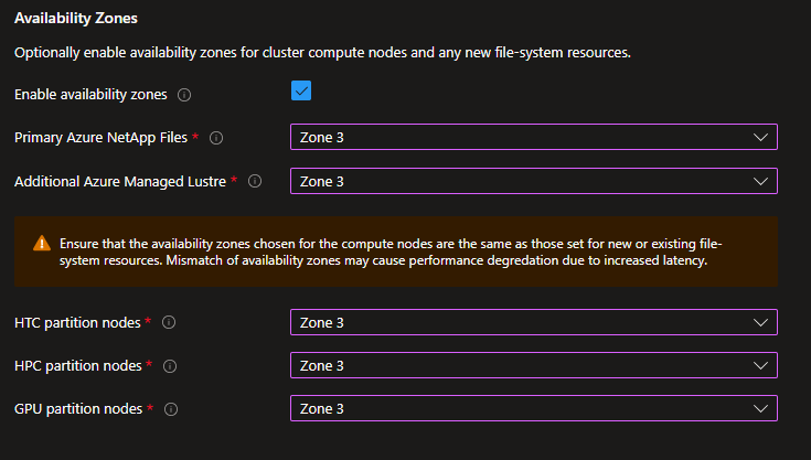 Screenshot of the Advanced options.