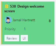 Screenshot of a styling rule applied to tasks with Priority equals 1.
