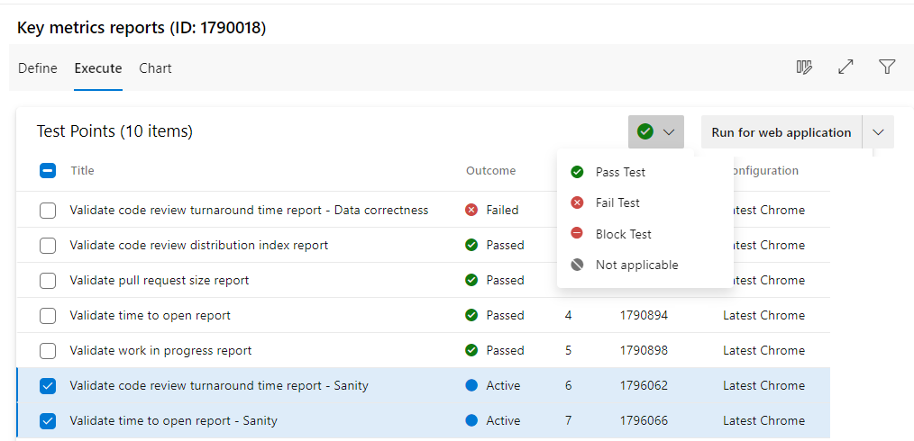 Screenshot of the Execute tab overview.