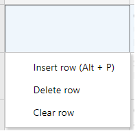 Screenshot of the Define tab grid view showing cell options.