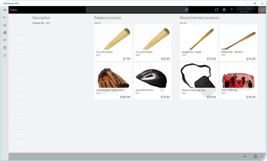 Screenshot of recommendations on the Product details page.