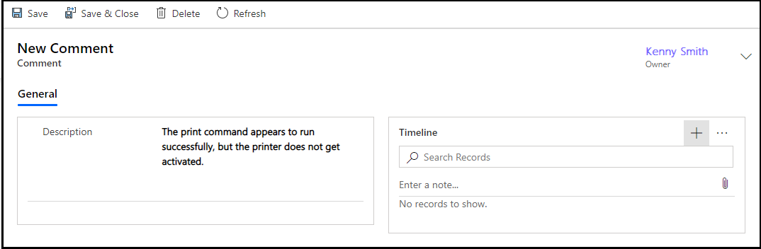 New comment New comment.