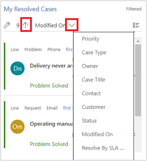 Change sort order in the stream Change sort order in the stream.