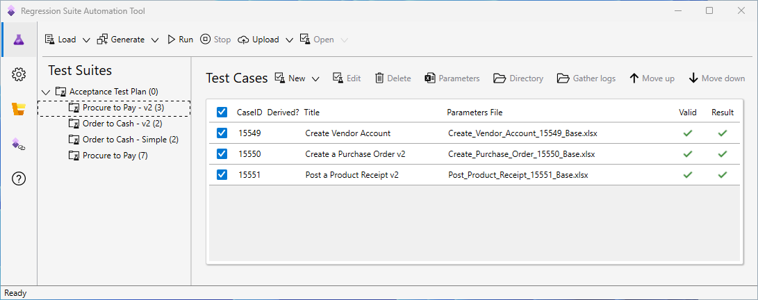 Screenshot of the UI Test Plans Tab.