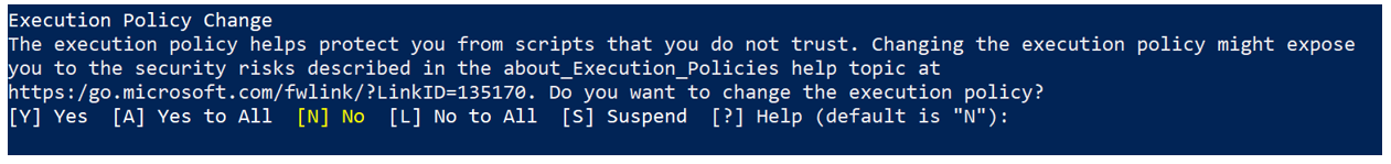 Execution Policy Change page Execution Policy Change page.