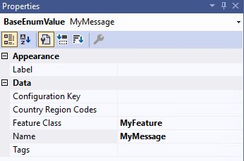 Setting a feature class on the enum value Setting a feature class on the enum value.