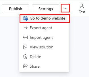 Screenshot showing the location of the agent menu.