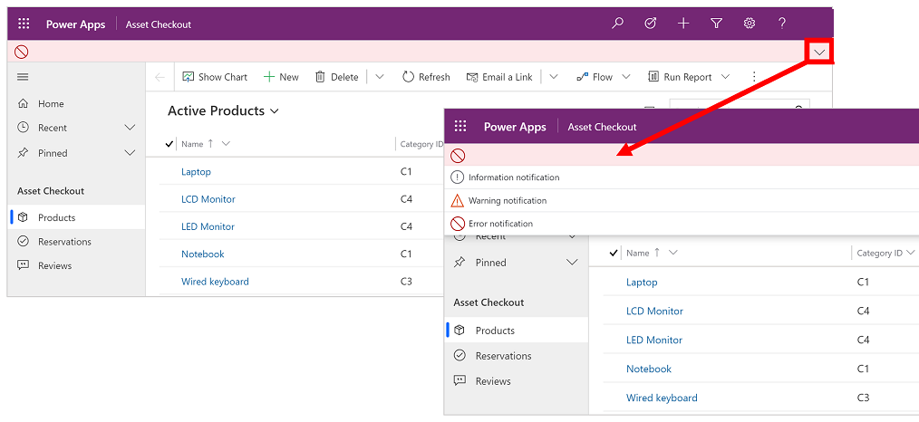 Example of multiple notifications Example of multiple notifications.