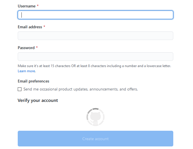 Create account Create account