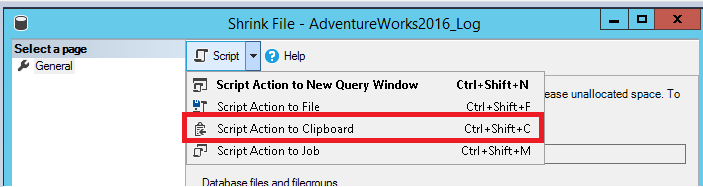 Screenshot of Script to clipboard.