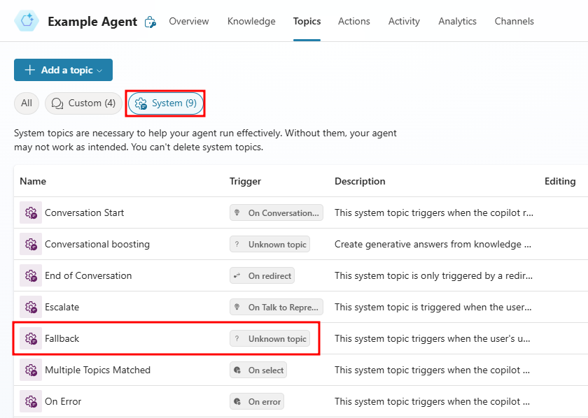 Screenshot of Settings dialog on the System fallback tab.