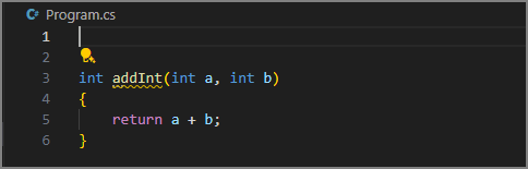 Screenshot showing accepted autocomplete suggestion.