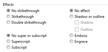 screen shot of confusing buttons and check boxes