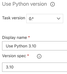 Azure DevOps imposta python versione 2