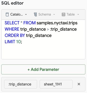Eseguire una query con parametri di ricerca