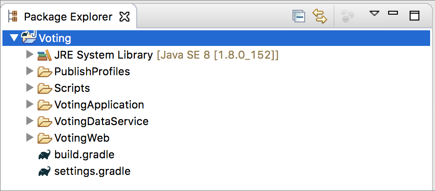 Esplora progetti Eclipse