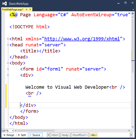 Pagina Web con testo statico