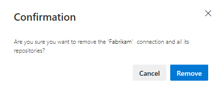 Lo screenshot mostra la conferma della rimozione della connessione GitHub.