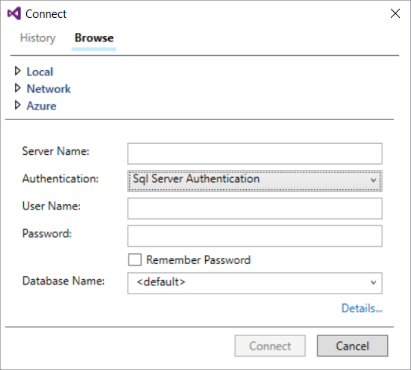 Connettersi al server
