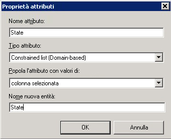 Excel - Finestra di dialogo Proprietà attributi