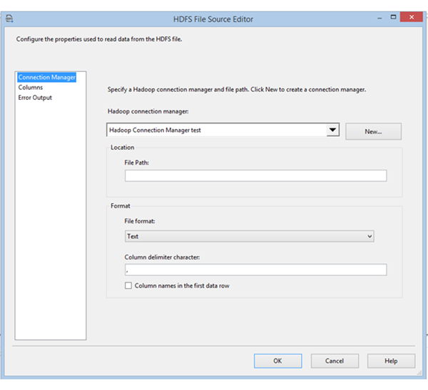 Editor origine file HDFS Editor origine file HDFS
