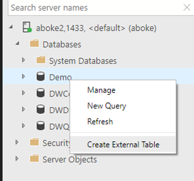 Procedura guidata Virtualize Data