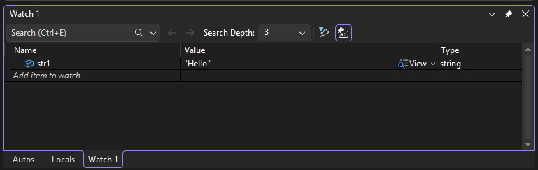 Screenshot che mostra la finestra di controllo.